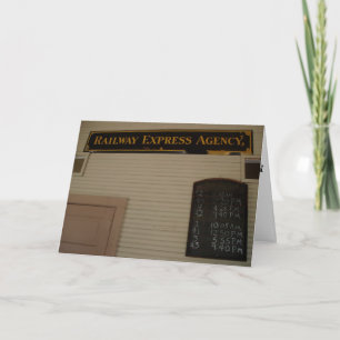 "Railway Express Agency & Train Bulletin" Get Well Card