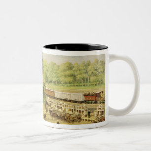 Railway in the Valley of Mexico, 1869 Two-Tone Coffee Mug