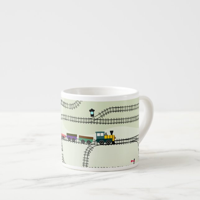 Railway Kids Trains & Tracks  Espresso Cup (Front Right)