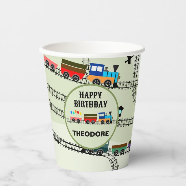 Railway Kids Trains & Tracks Paper cup (Front)