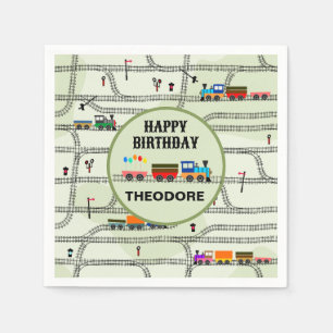 Railway Kids Trains & Tracks Paper Napkin