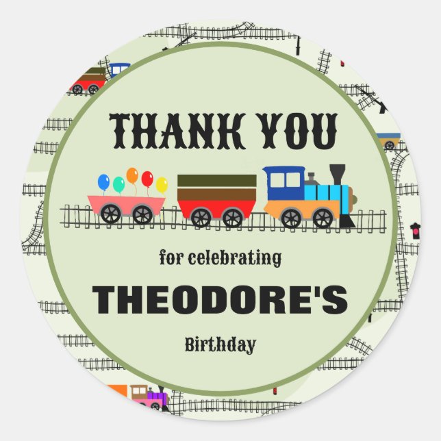 Railway Kids Trains & Tracks Sticker (Front)