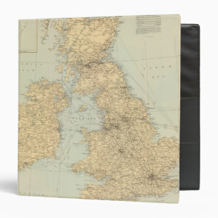 Railway map, British Isles Binder