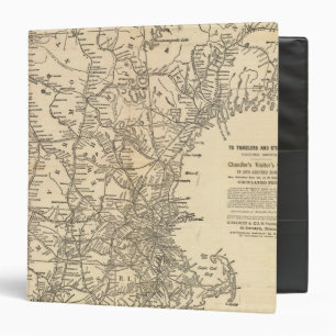 Railway map New England States Binder