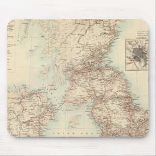 Railway Map of the British Isles Mouse Pad
