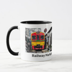 Railway Market Mae Klong Vintage Thailand Retro Mug