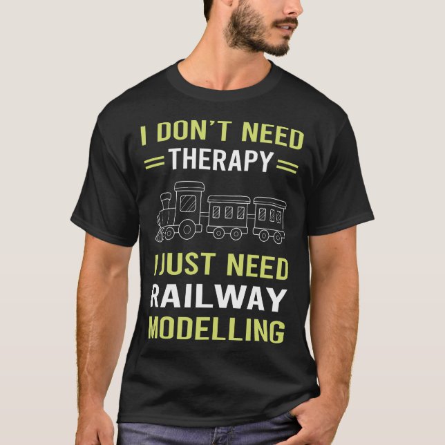 Railway Modelling Model Railroading Train Trains T-Shirt (Front)