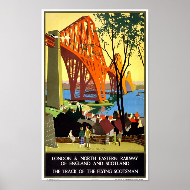 Railway of England and Scotland Vintage Poster (Front)