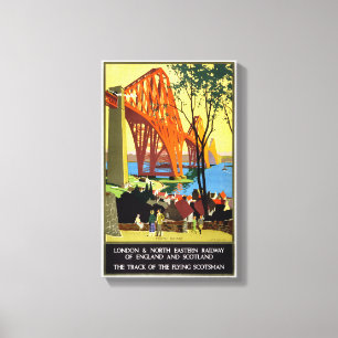 Railway of England and Scotland Vintage Poster Canvas Print