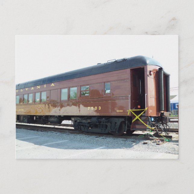 Railway Passenger Car.  Strasburg, PA Postcard (Front)