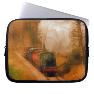 Railway Steam Train for Trainspotters Art Laptop Sleeve