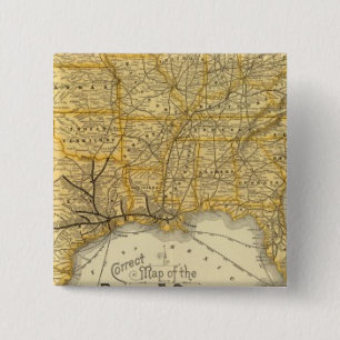 Railway, steamship lines Southern Pacific Company 2 Inch Square Button