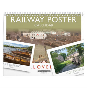 Railway Style Poster Calendar