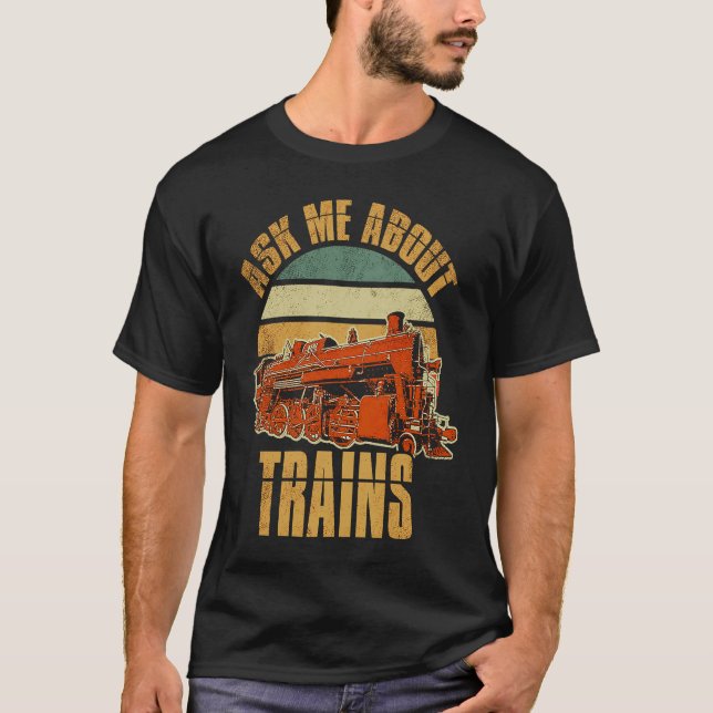 Railways Train Model Railroad Fan Railfan Love T-Shirt (Front)