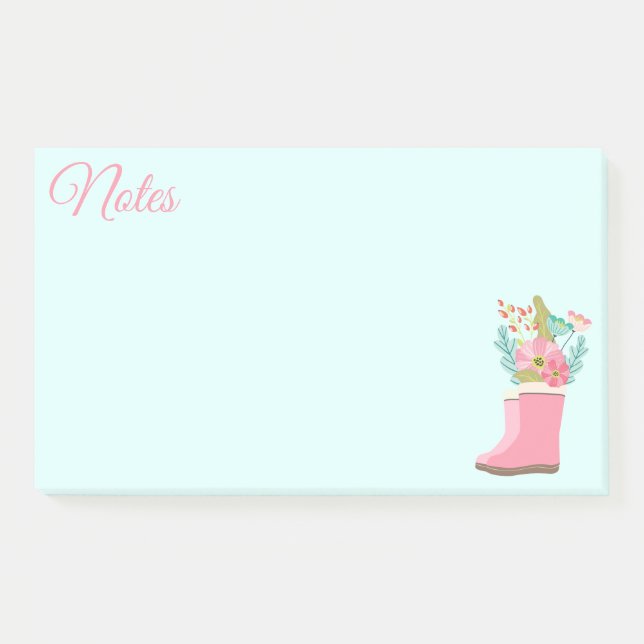 Rain Boots and Flowers Notes (Front)