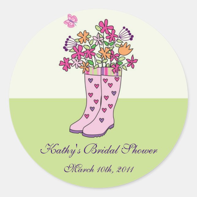 Rain Boots Favour Sticker (Front)