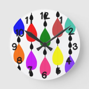 Rain Chains Round Clock