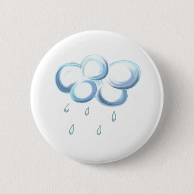 Rain Cloud 2 Inch Round Button (Front)