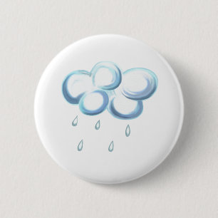 Rain Cloud 2 Inch Round Button