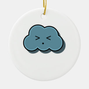 Rain Cloud Ceramic Ornament