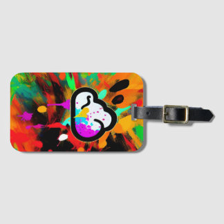 Rain Cloud Chaos Abstract Art Luggage Tag