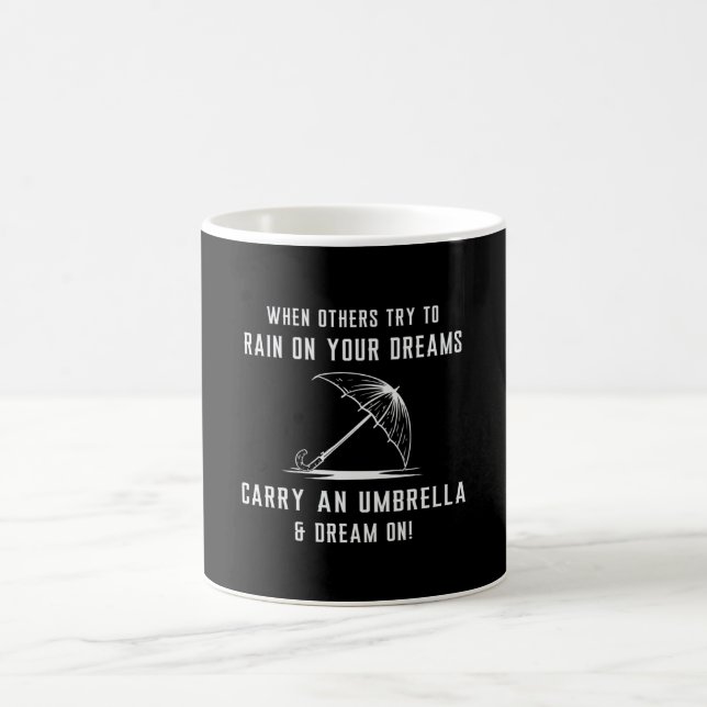 Rain Cloud Raindrop Umbrella Weather Rainy Gift Coffee Mug (Center)