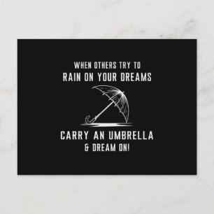 Rain Cloud Raindrop Umbrella Weather Rainy Gift Postcard
