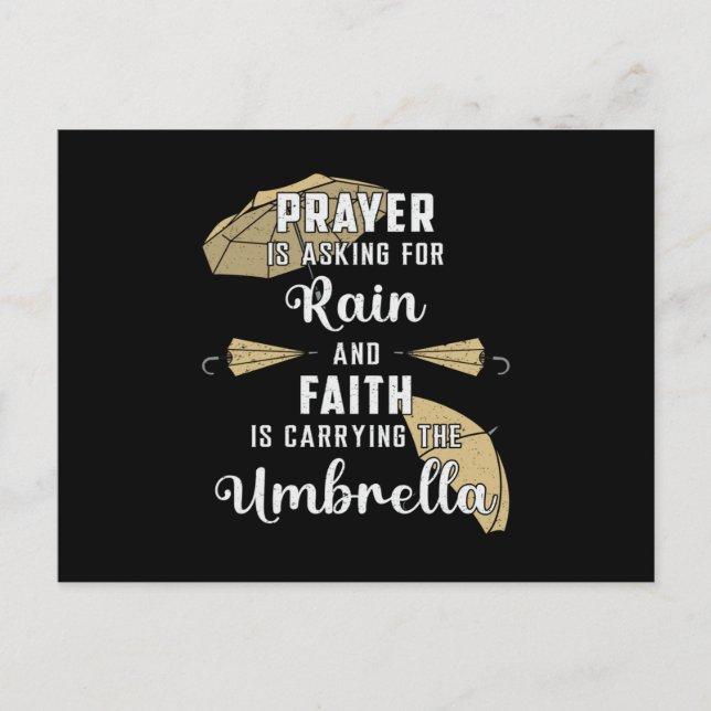 Rain Cloud Umbrella Weather Raindrop Rainy Gift Postcard (Front)
