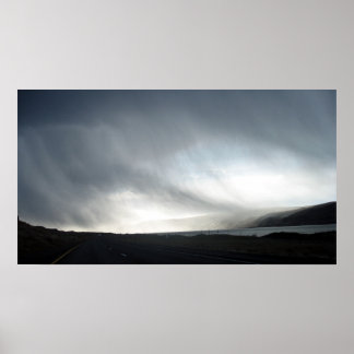 Rain clouds and sun on the water3 poster