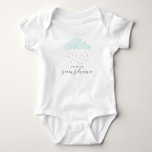 Rain Clouds Baby Bodysuit (Front)
