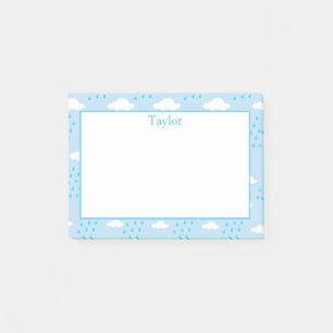 Rain Clouds personalize Post-it Notes
