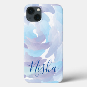 Rain Clouds Watercolor Personalized iPhone 13 Case
