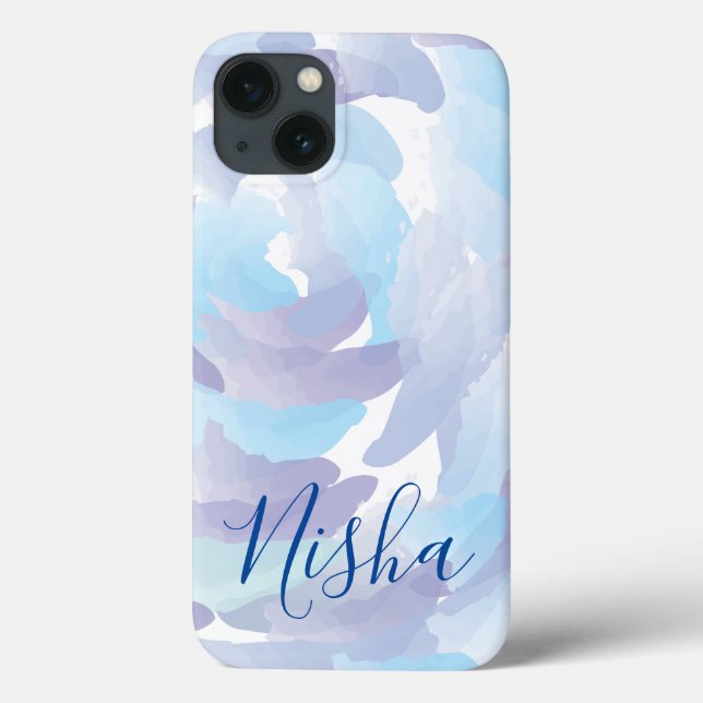 Rain Clouds Watercolor Personalized Case-Mate iPhone Case (Back)