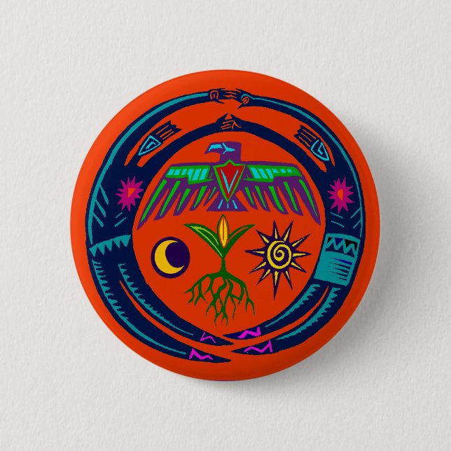Rain Dance 2 Inch Round Button (Front)