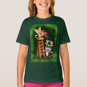 RAIN DEER CATS by Jeff Willis Art T-Shirt