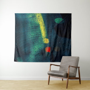 Rain Dotted Green Tapestry