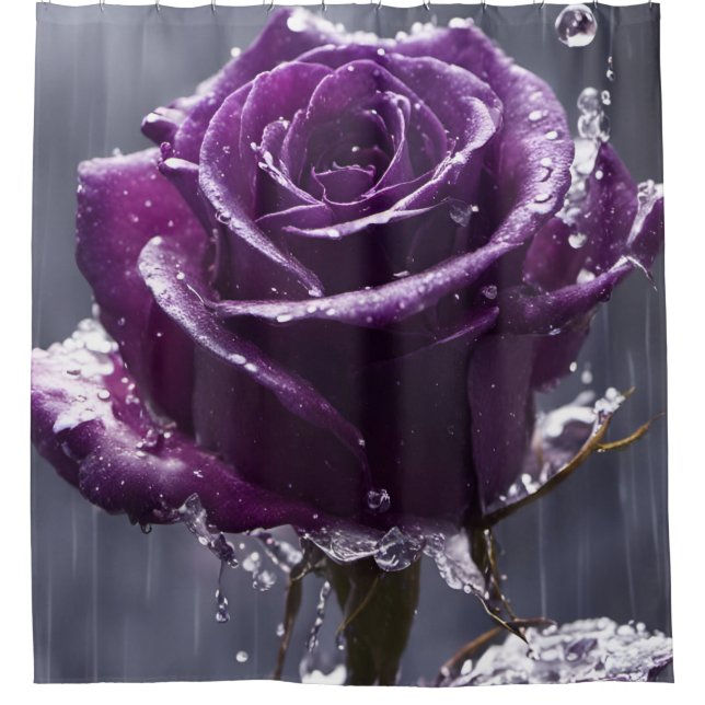 “Rain-Drenched Purple Rose" (Front)
