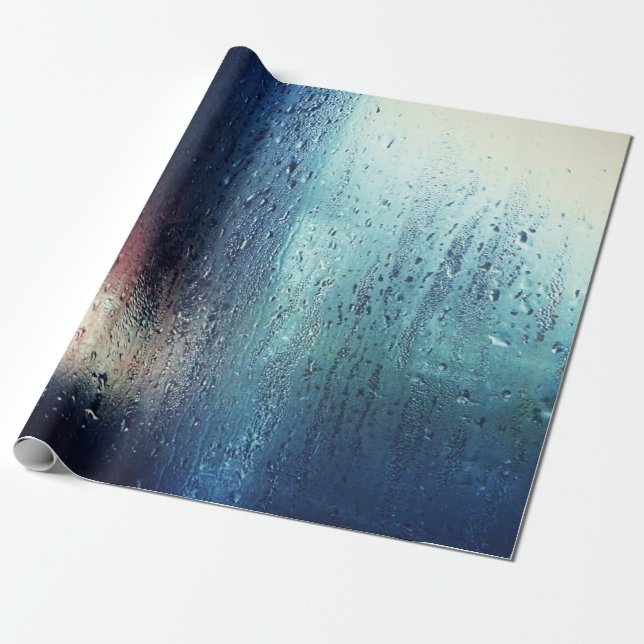 RAIN DROP ON THE WINDOW WRAPPING PAPER (Unrolled)
