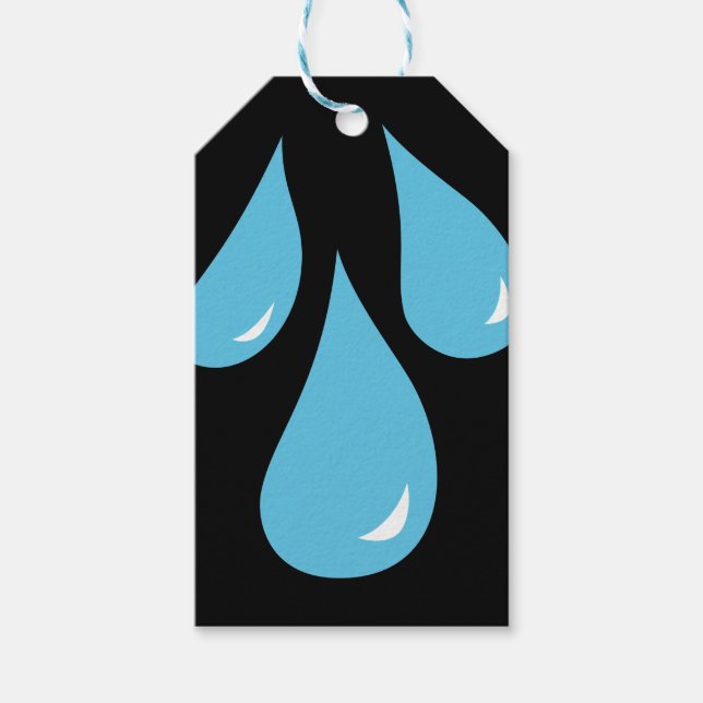 Rain Drops Gift Tags (Front)