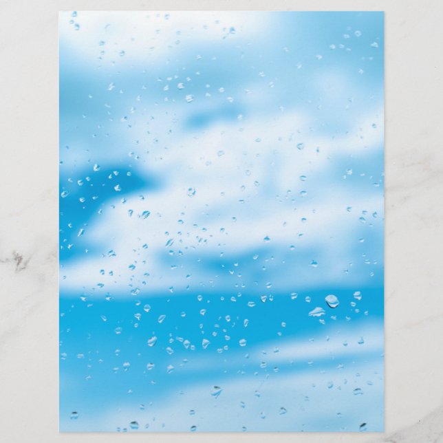 Rain drops on a window glass flyer (Front)