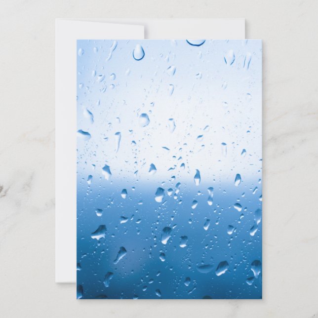Rain drops on a window invitation (Front)
