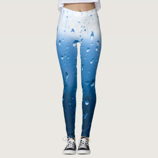 Rain drops on a window leggings