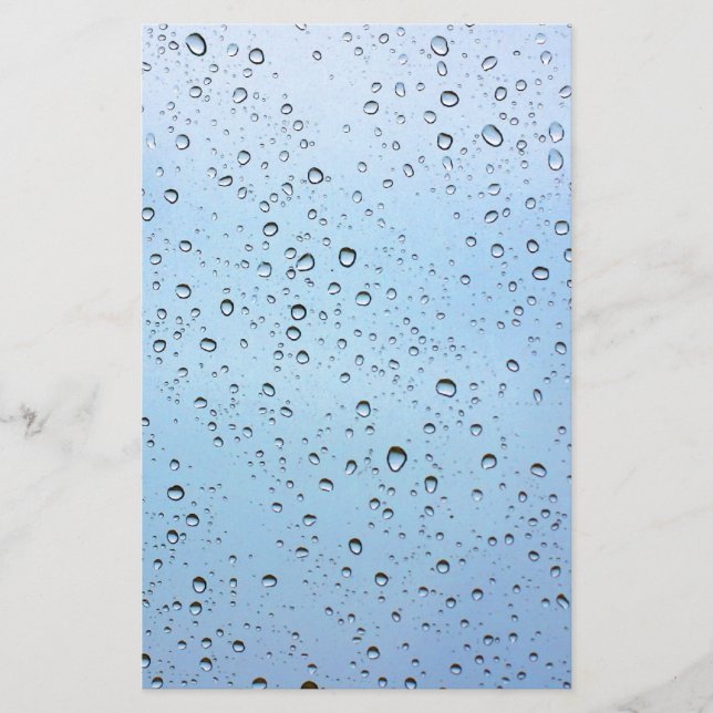 Rain drops on a windows glass stationery (Front)