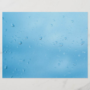 Rain drops on the glass of window flyer
