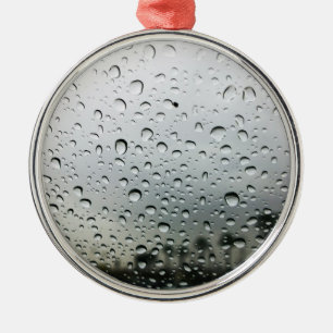 Rain Drops on the Windshield in California Metal Ornament