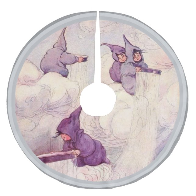 Rain Faeries Making Rain Brushed Polyester Tree Skirt (Front)
