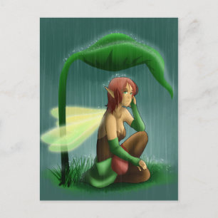 Rain fairy postcard