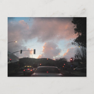 Rain Falliing at Sunset in San Luis Obispo, CA Postcard