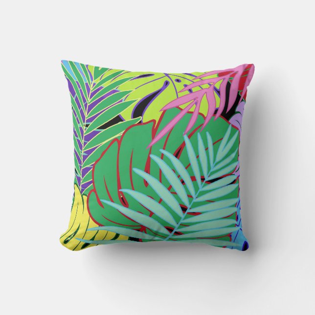 Rain Forest #4 Throw Pillow (Front)