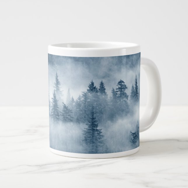Rain Forest Clouds in the Pacific Northwest Large Coffee Mug (Front Right)